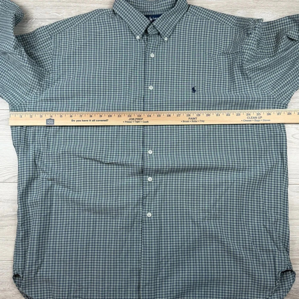 Ralph Lauren McMeel‎ Shirt Plaid Checkered Heavy Cotton Button Up Size XXL